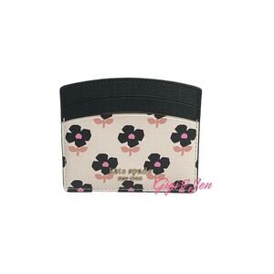 Kate Spade Spencer Block Print Floral Cardholder ID Wallet Card Holder Case